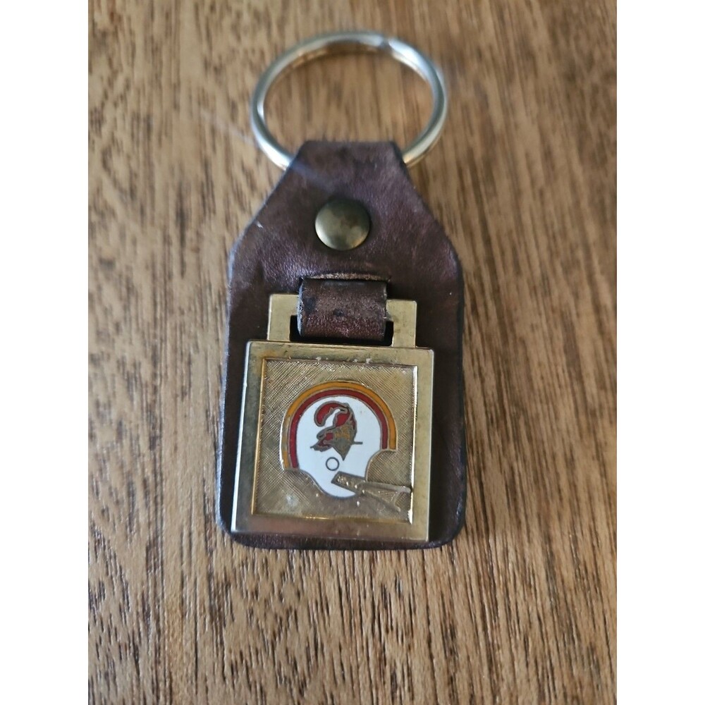 Circa 1970s Tampa Bay Buccaneers NFL Football Leather Key Ring Vintage Sports